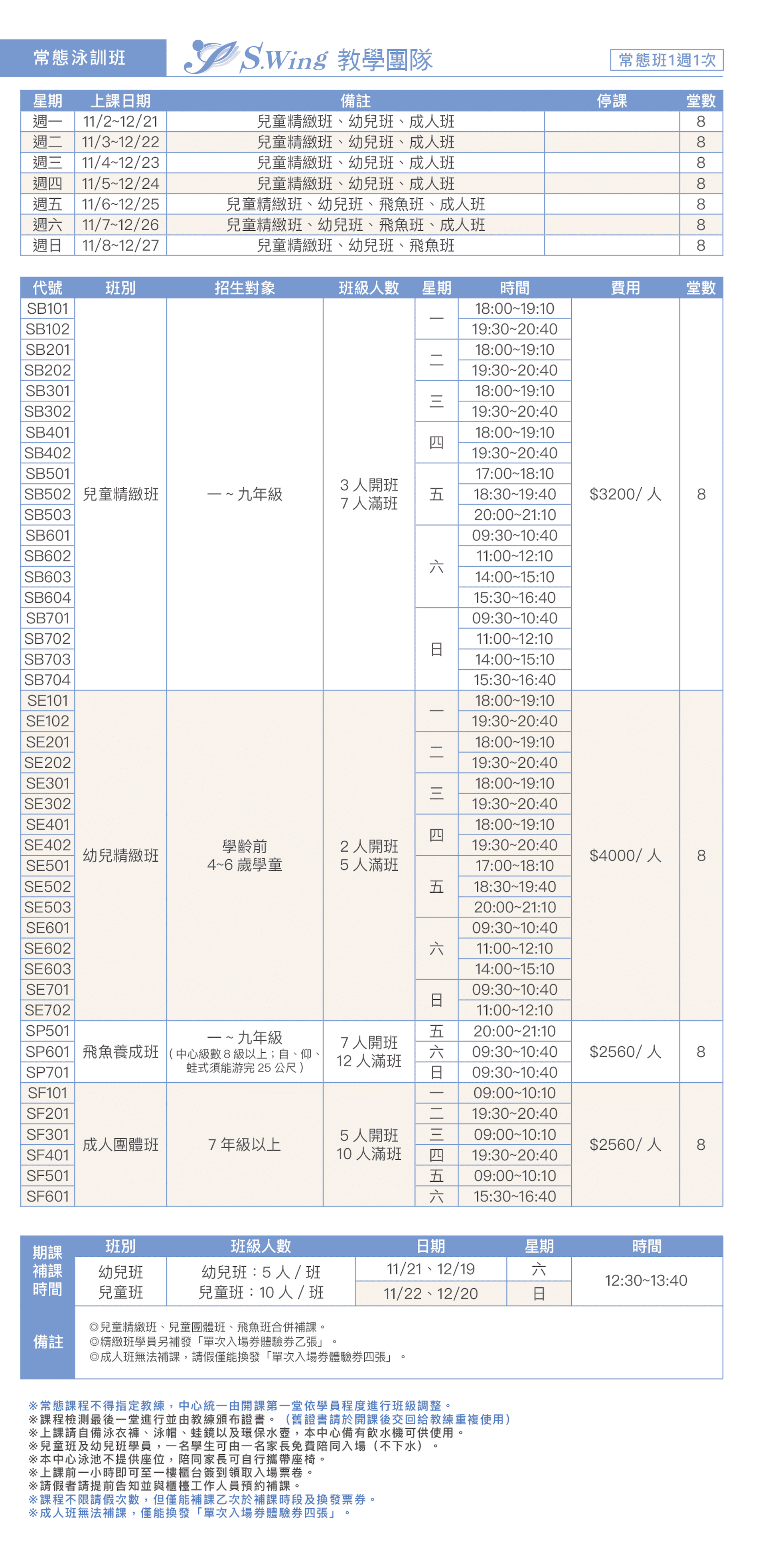 游泳課程